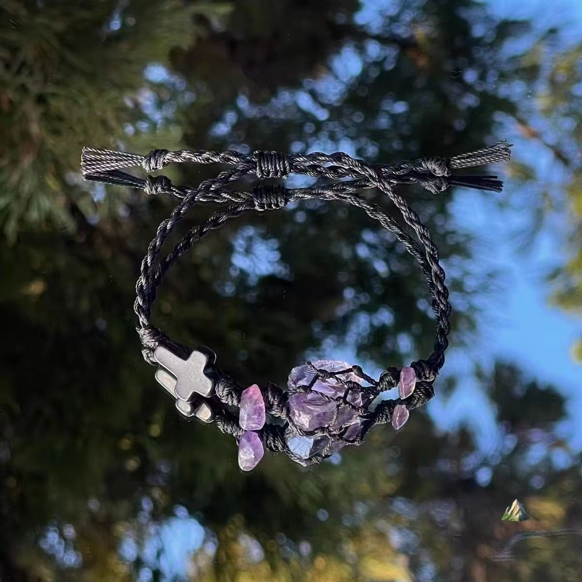Enchanted Garden Woven Beaded Bracelet — Fairycore Nature Jewelry