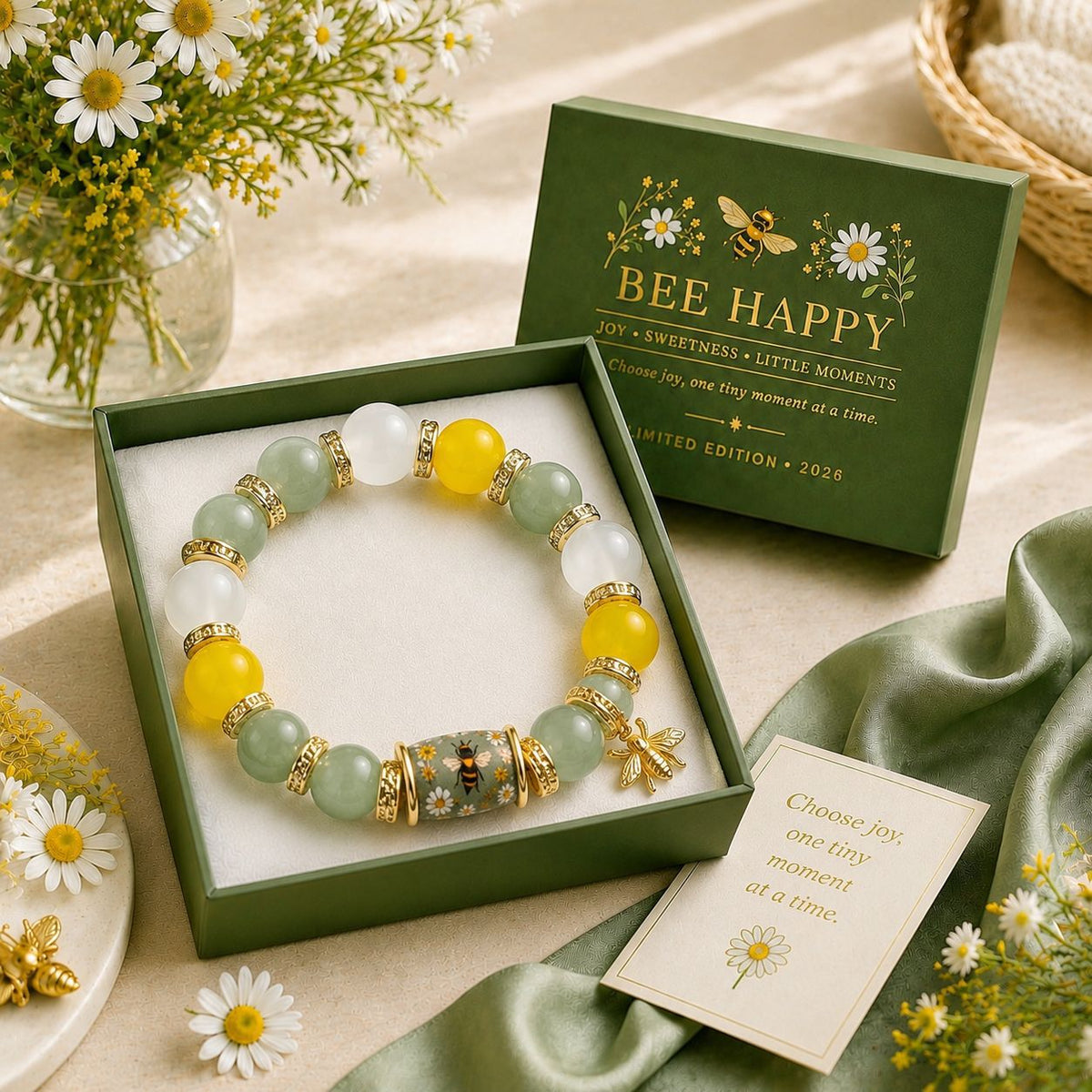 Nature Blessings Beaded Charm Bracelet — Symbolic Gift Jewelry