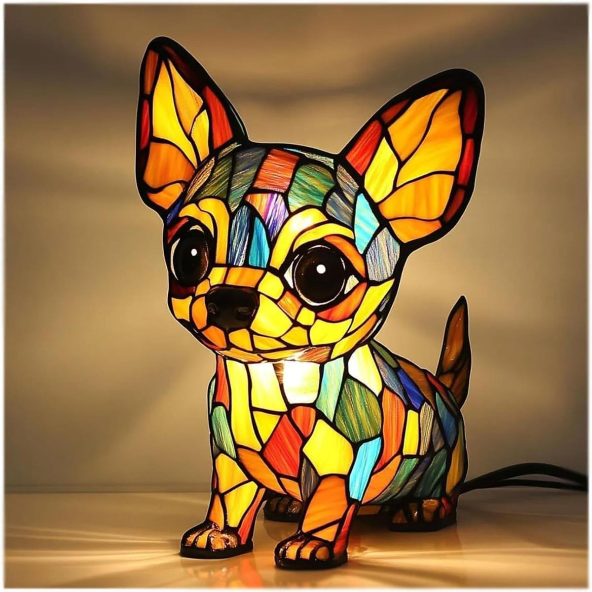 Lumière Companion Stained-Glass Animal Lamp
