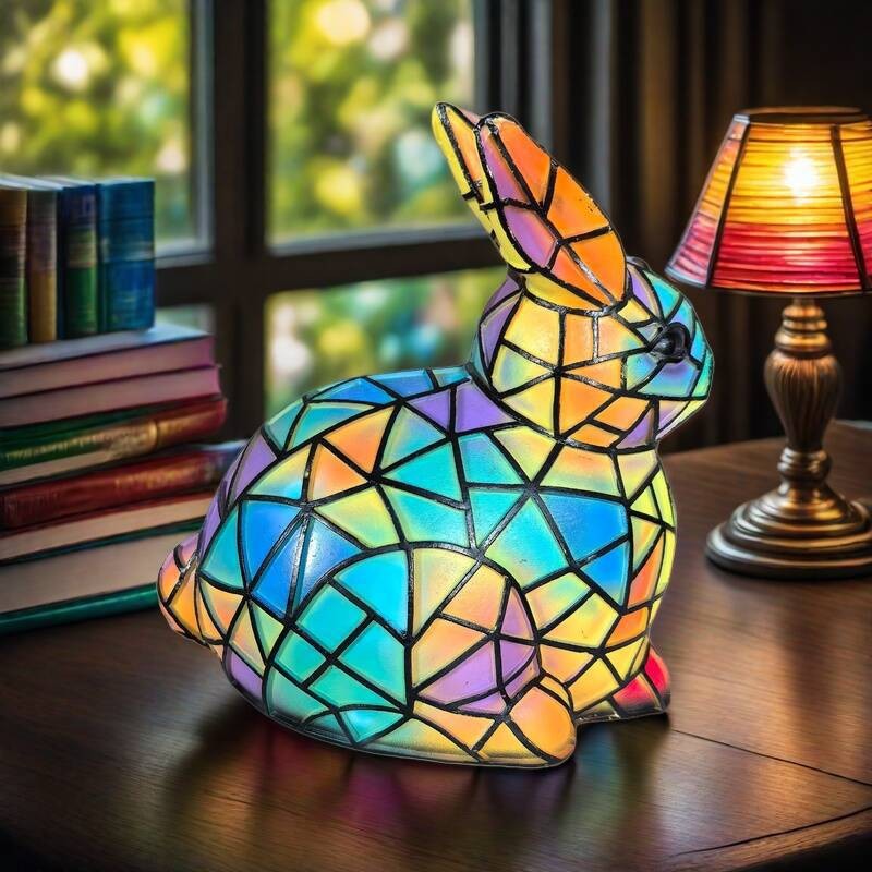 Lumière Companion Stained-Glass Animal Lamp