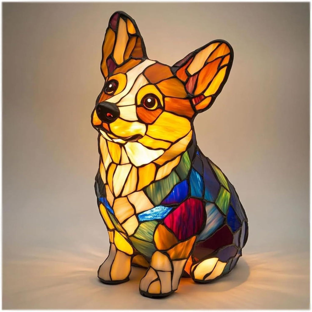 Lumière Companion Stained-Glass Animal Lamp