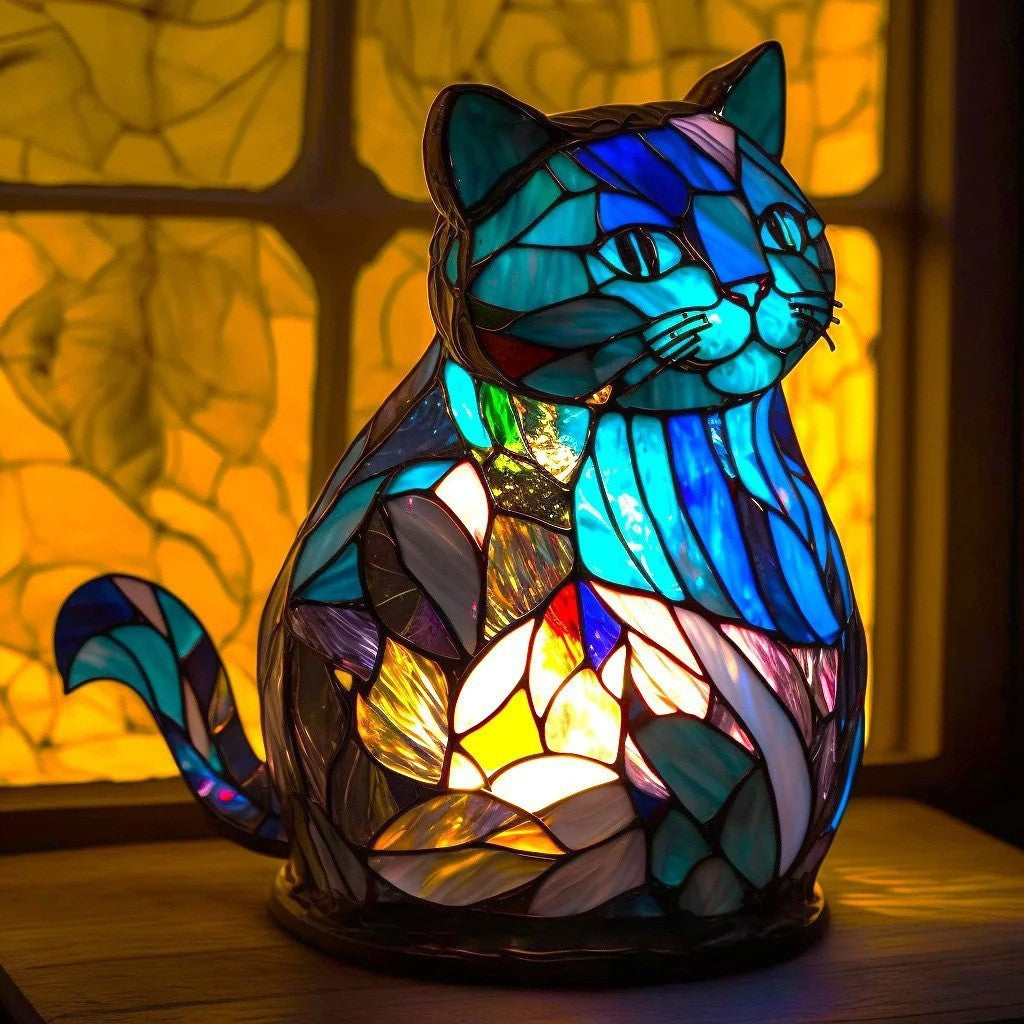 Lumière Companion Stained-Glass Animal Lamp