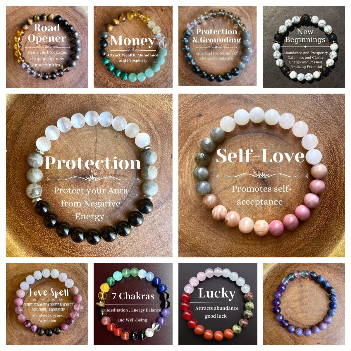 The Manifest Bracelet — Crystal Intention & Energy Jewelry