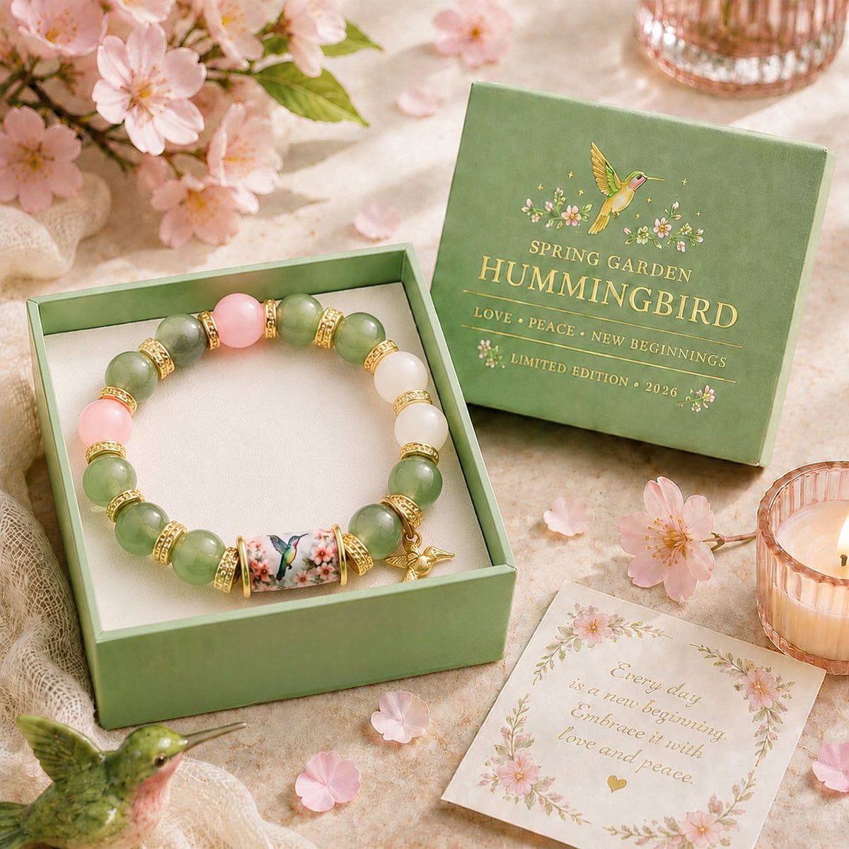 Nature Blessings Beaded Charm Bracelet — Symbolic Gift Jewelry