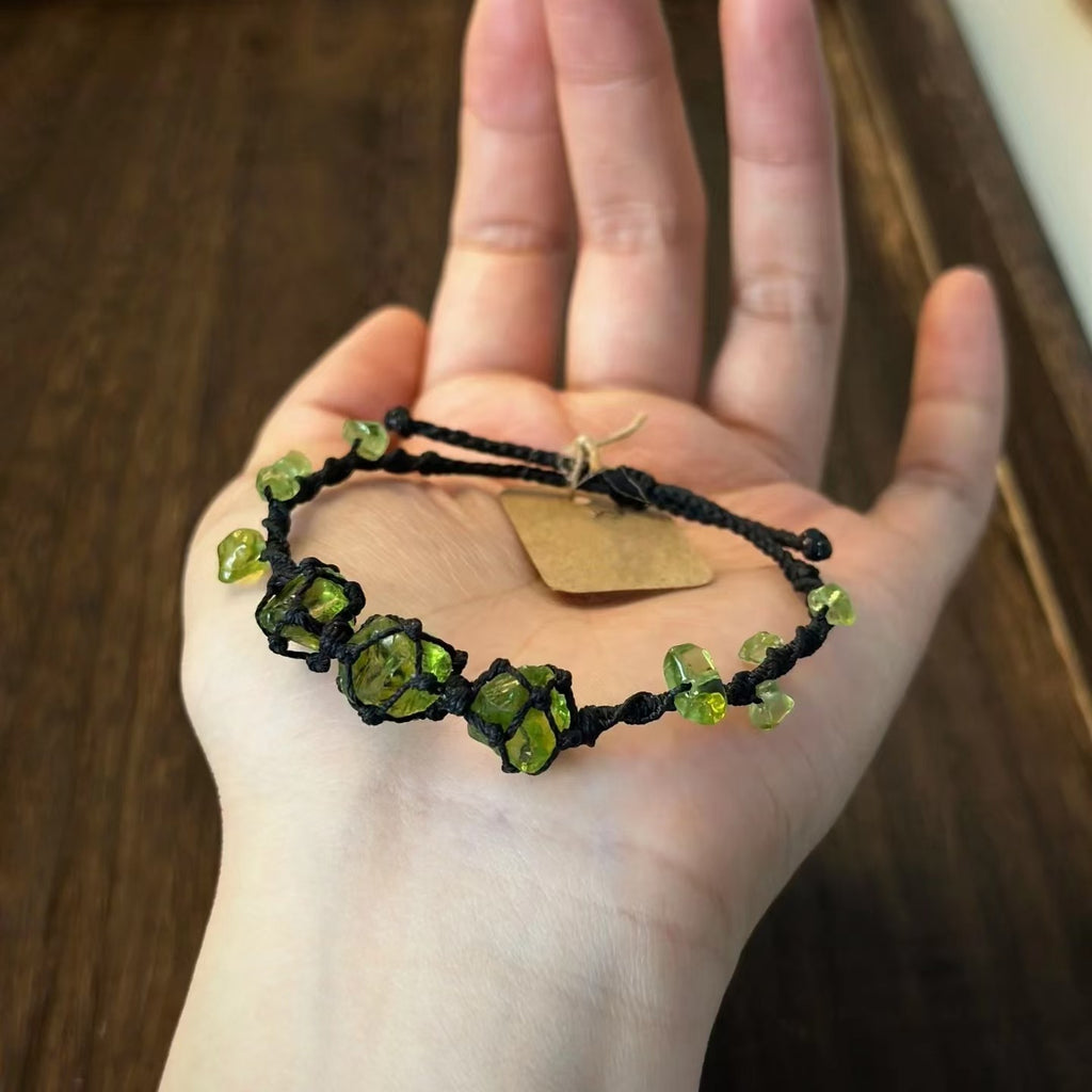 Enchanted Garden Woven Beaded Bracelet — Fairycore Nature Jewelry