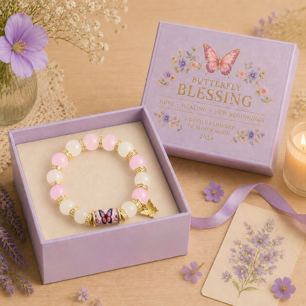 Nature Blessings Beaded Charm Bracelet — Symbolic Gift Jewelry