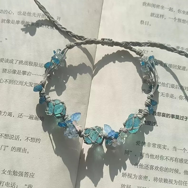 Enchanted Garden Woven Beaded Bracelet — Fairycore Nature Jewelry