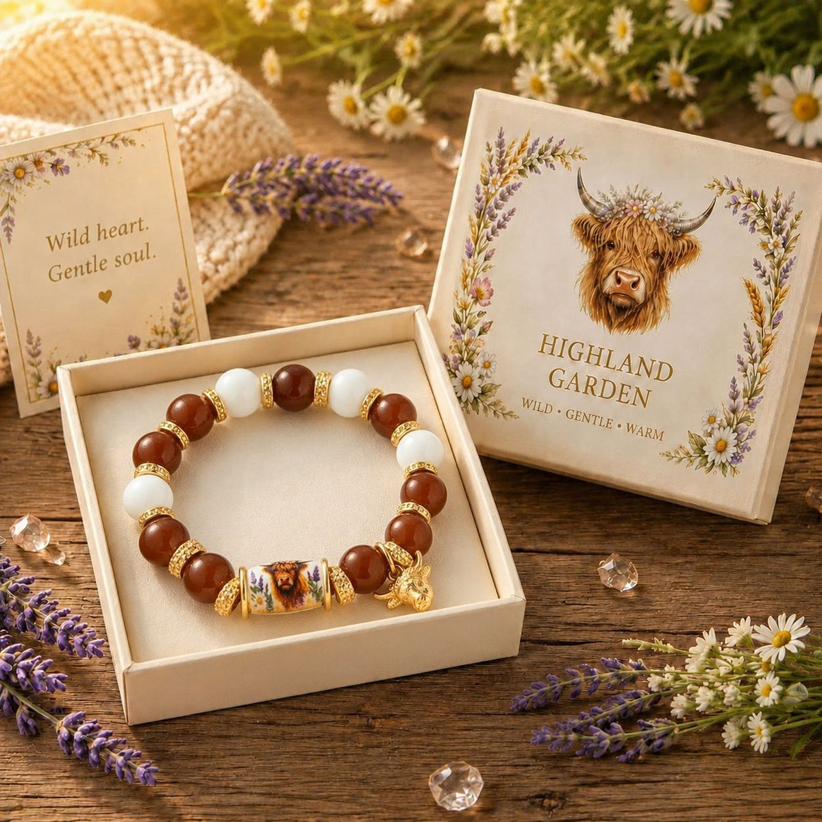 Nature Blessings Beaded Charm Bracelet — Symbolic Gift Jewelry