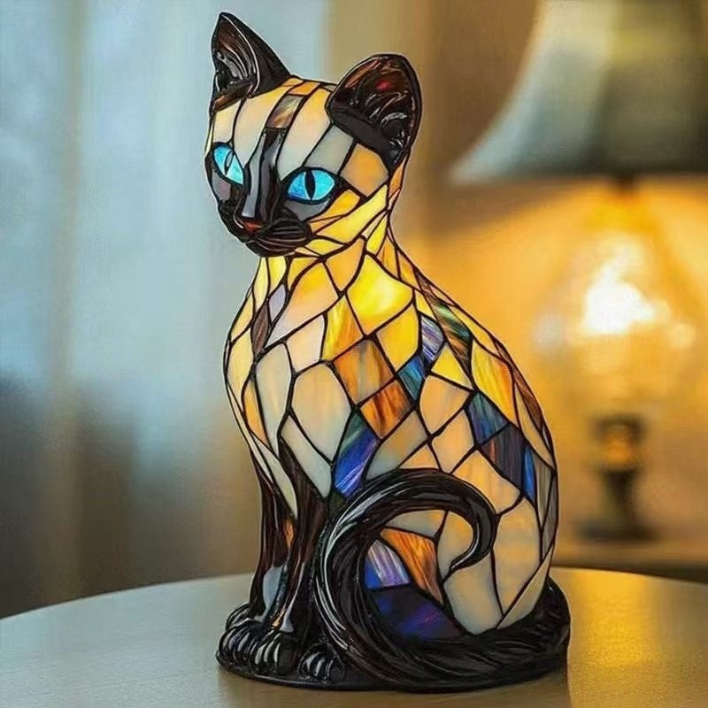 Lumière Companion Stained-Glass Animal Lamp