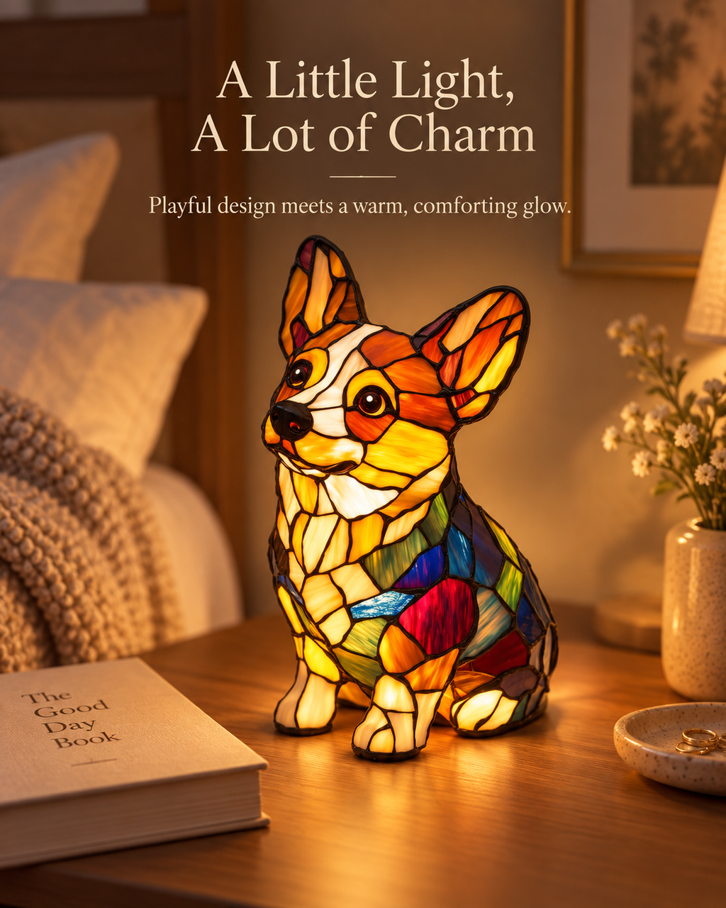 Lumière Companion Stained-Glass Animal Lamp