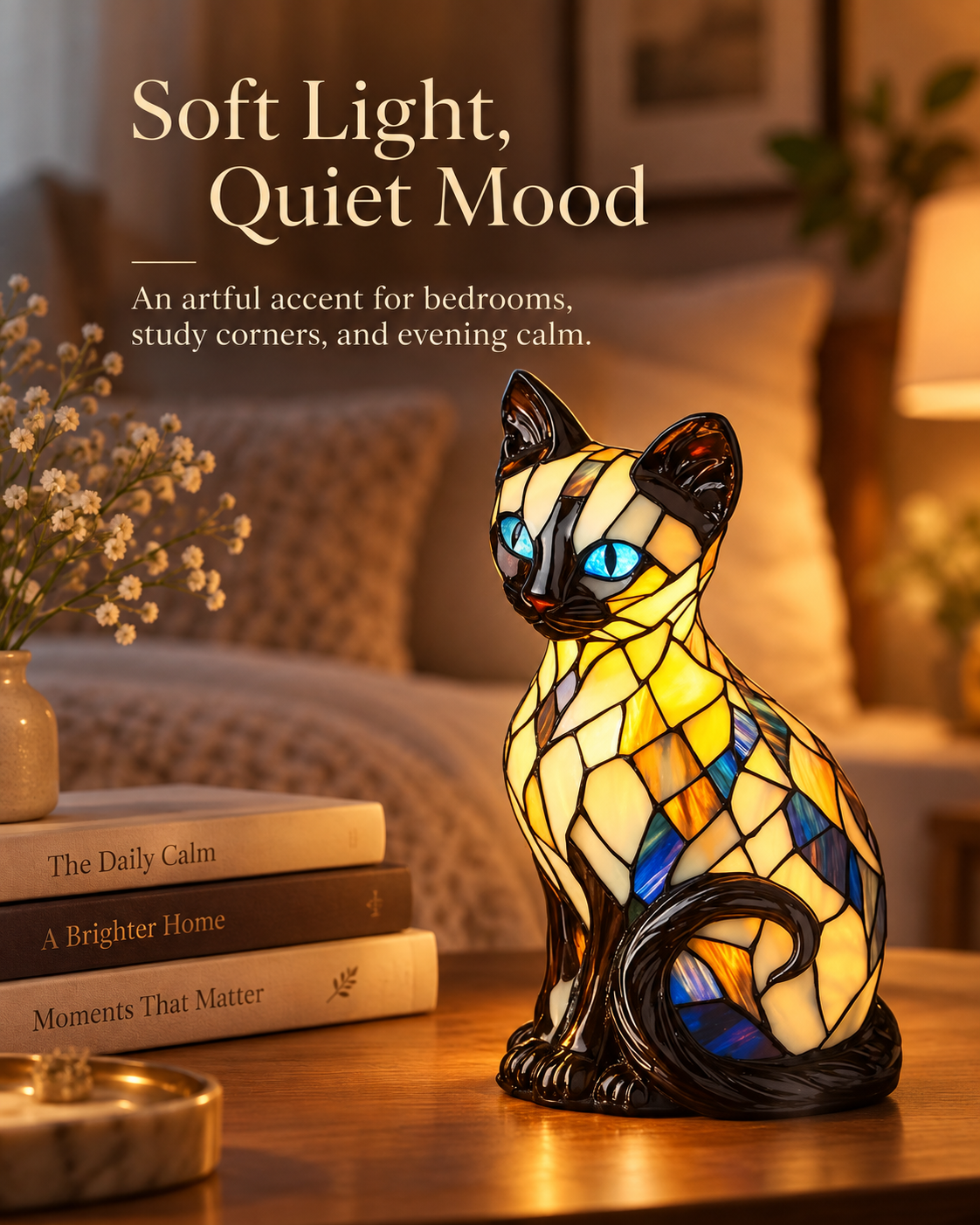 Lumière Companion Stained-Glass Animal Lamp